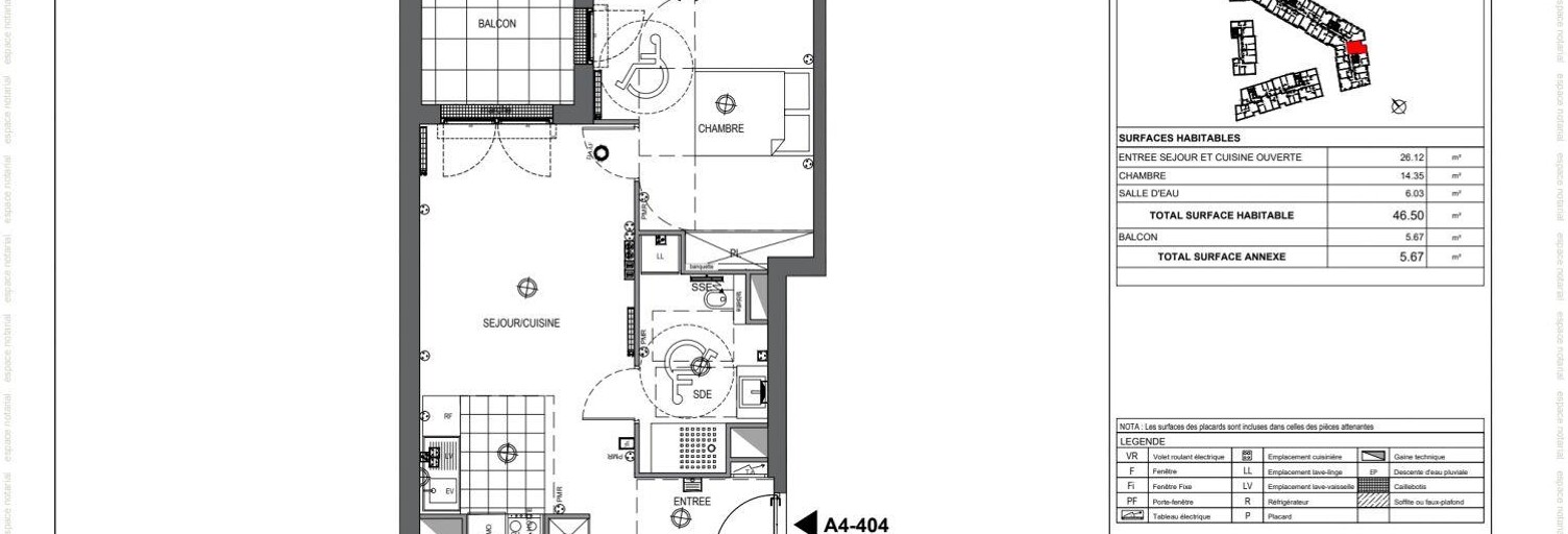 Appartement 2 Pièces 46 m² à vendre à Bois-Colombes (92270)