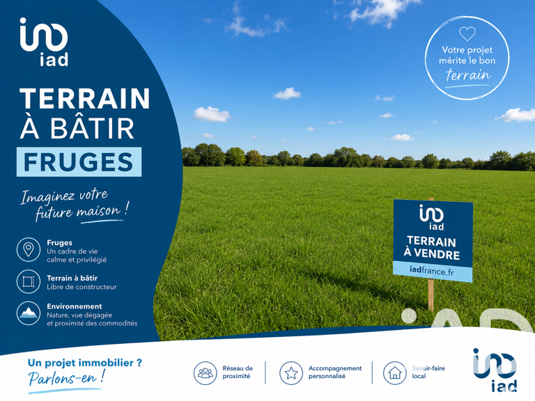 Vente Terrain à bâtir 722 m&sup2; — photo 1