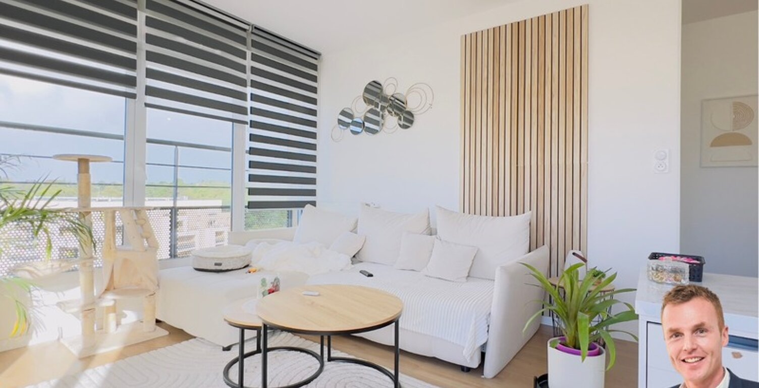 Quimper, quartier Kerfeunteun – Appartement de type 2 situé au dernier étage, d’une surface habitable de 46 m² – Terrasse – Parking en sous-sol — photo 1