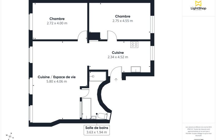 Appartement 4 pièces de 65 m² - Traversant, lumineux - Avenue de Clichy, Paris — photo 3