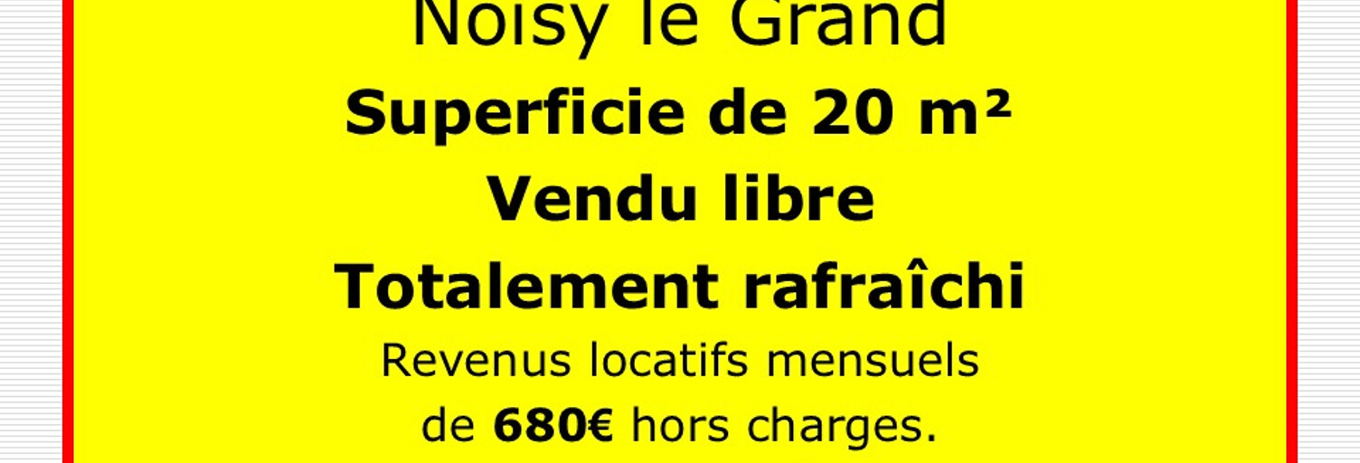 Appartement 1 Pièce 20 m² à vendre à Noisy-le-Grand (93160)