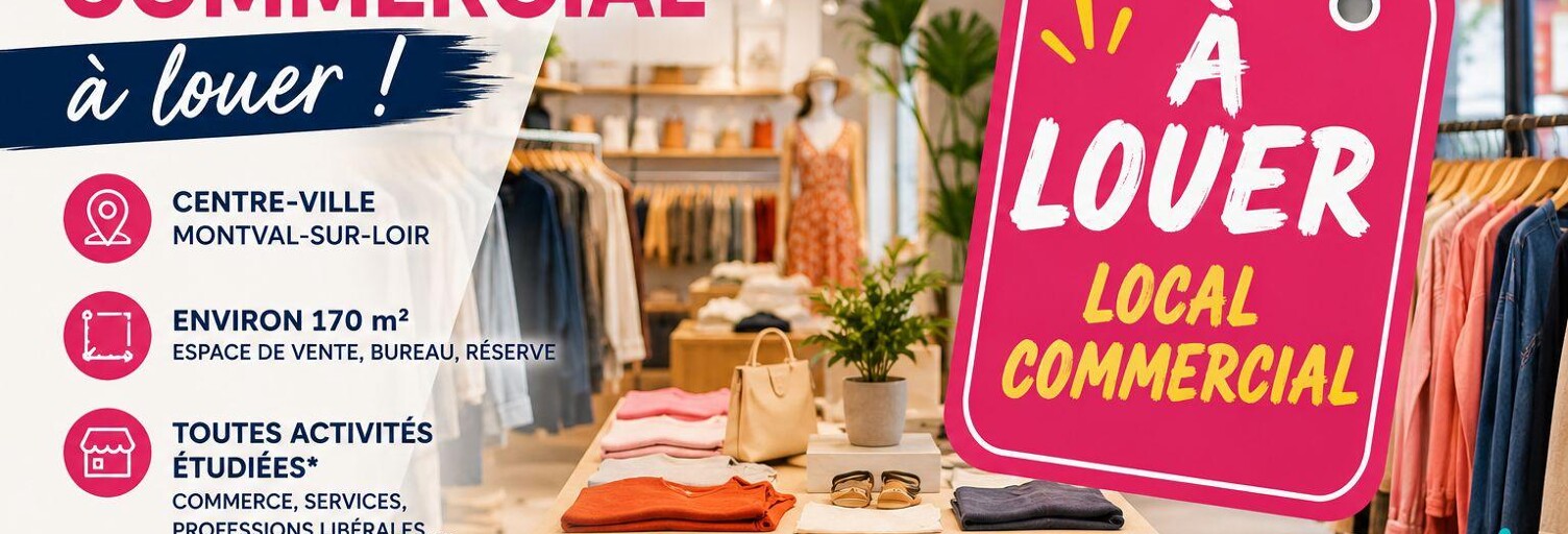 Commerce  170 m² à louer à Montval-sur-Loir (72500)