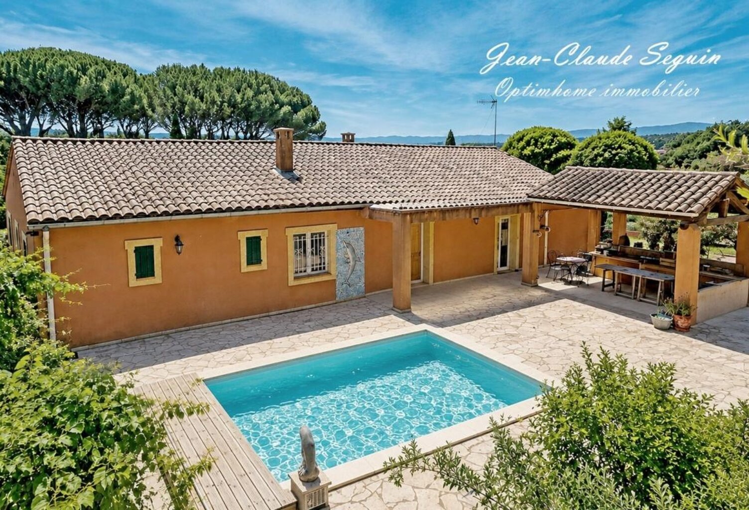 MERINDOL (84) | Maison de plain pied : 168 m² habitables / 2 gîtes / terrain de 870 m² / piscine — photo 1