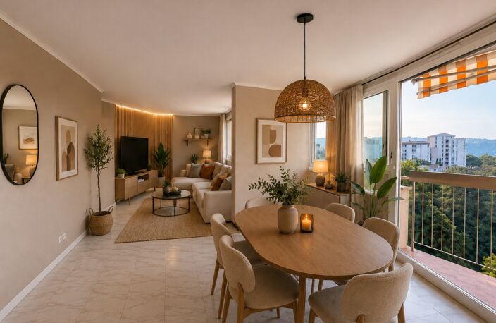 Appartement 5 pièces (3 chambres) vue dégagée avec terrasse, cave et parking privé — photo 3