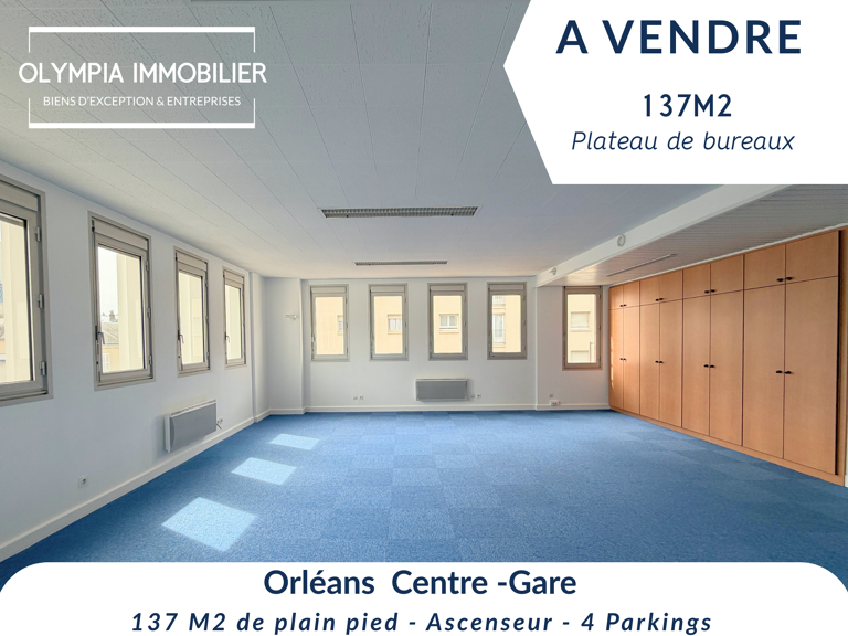 Bureaux à Vendre - Proximité Gare Orléans - 137 m2 - 4 parki — photo 1