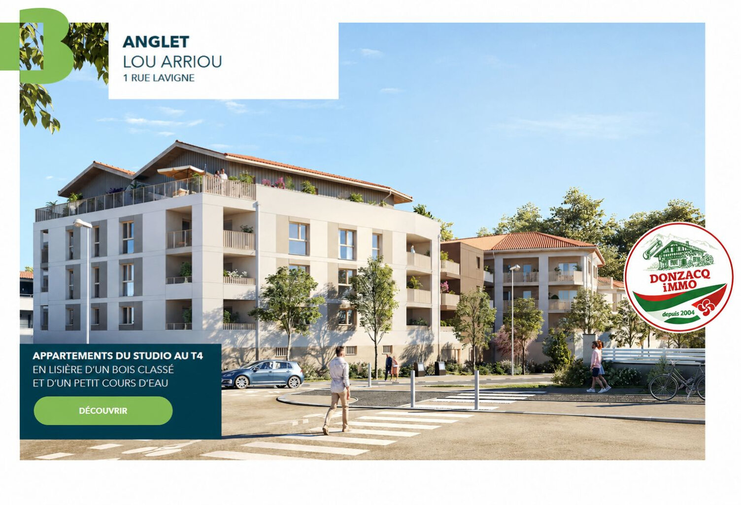 Anglet à vendre joli T1 neuf avec balcon — photo 1