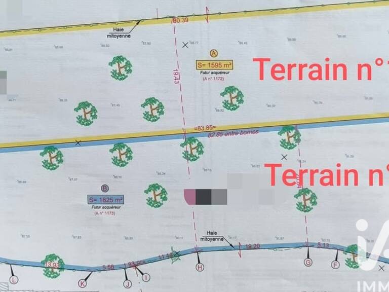 Vente Terrain à bâtir 1 825 m&sup2; — photo 1