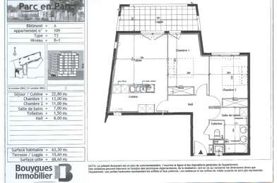 Appartement 3 pièces 276000 €