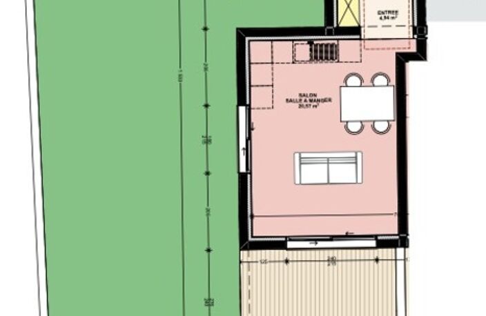 PRUNETE (20) Appartement à vendre 2 pièces de 45,85 m2 avec jardin de 130,95 m2 et proximité plage — photo 2