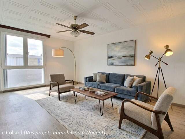 60180 NOGENT SUR OISE Appartement 3 chambres 1 balcon (loggia) 1 cave, dernier étage ! — photo du bien