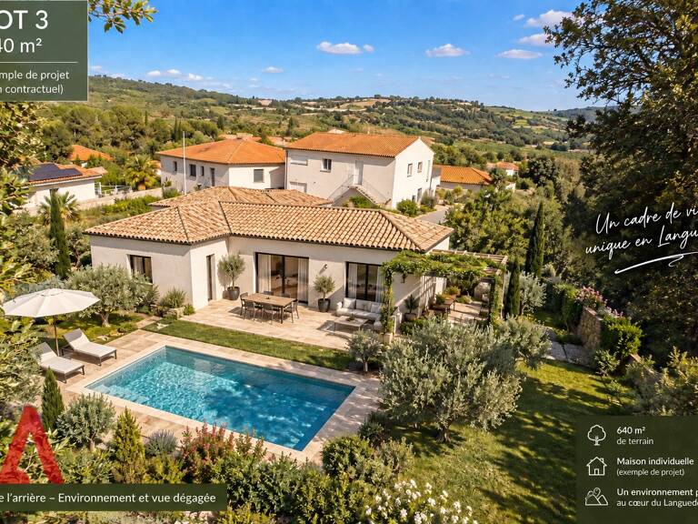 Rare à Gabian  Magnifique terrain viabilisé de 640 m² avec vue dominante sur le Château de Cassan et panorama exceptionnel  140 800  — photo 1