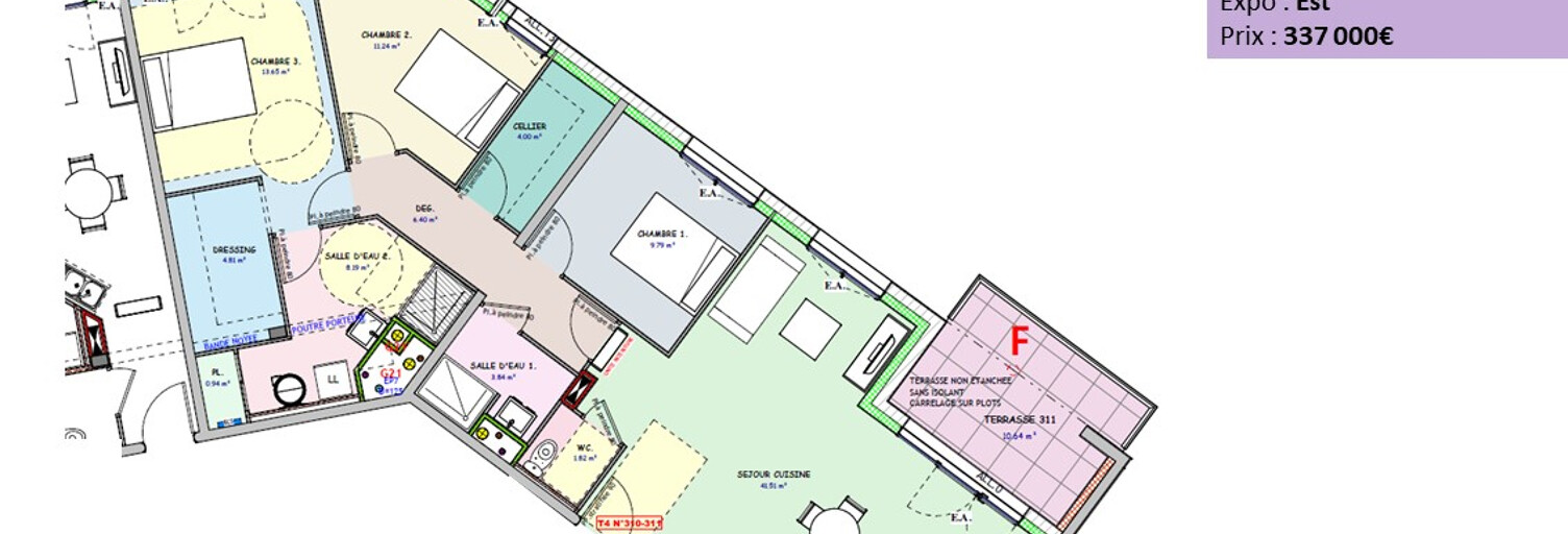Appartement 4 Pièces 106 m² à vendre à Luc-la-Primaube (12450)
