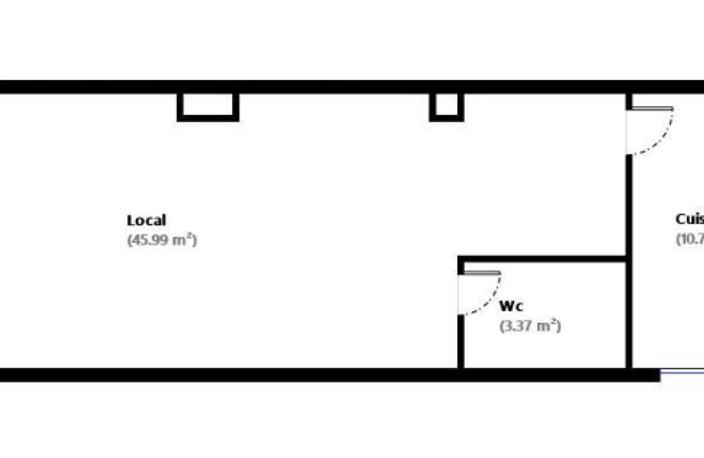 Vente Boutique/Local commercial 60 m&sup2; — photo 2