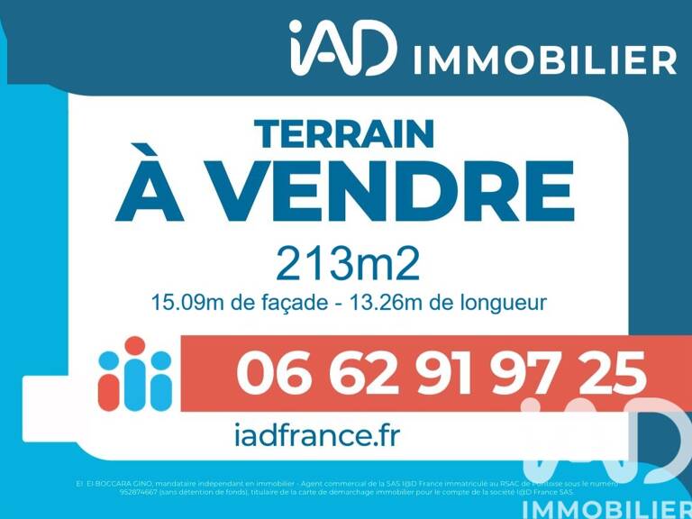 Vente Terrain à bâtir 212 m&sup2; — photo 1