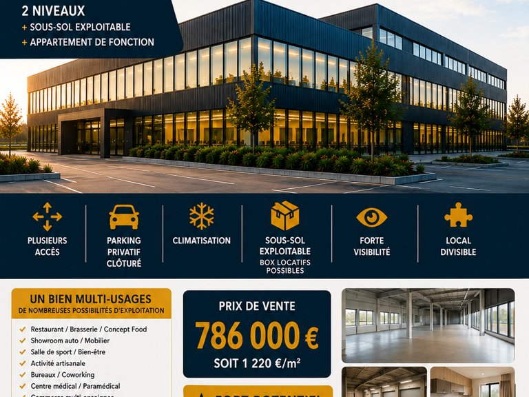 Vente Boutique/Local commercial 644 m&sup2; — photo 1