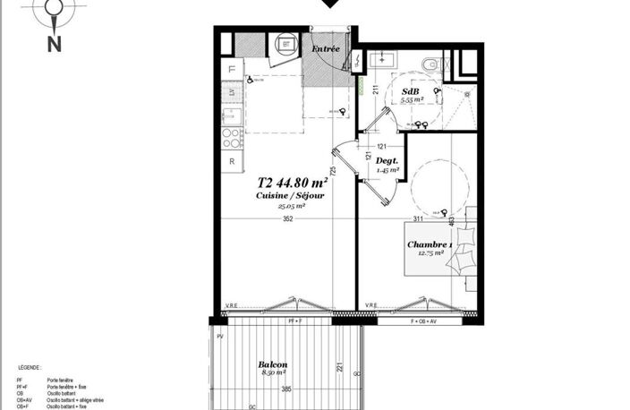 Vente appartement T2 avec vue mer et balcon de 8 m², Perros-Guirec (22700) — photo 4