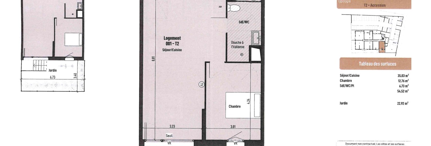 Appartement 2 Pièces 54 m² à vendre à Cers (34420)