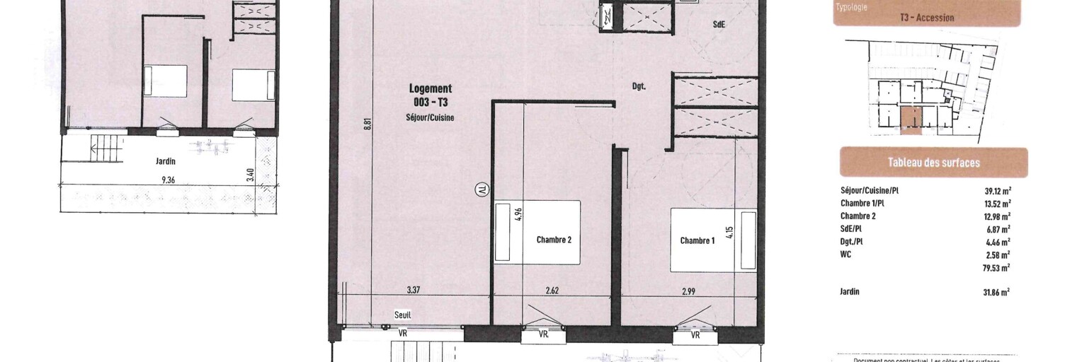 Appartement 3 Pièces 79 m² à vendre à Cers (34420)