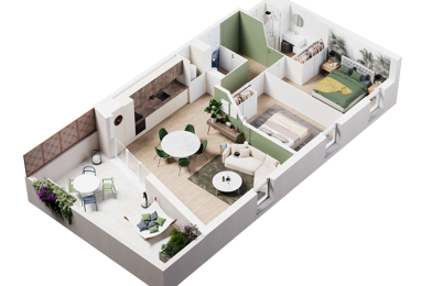 Appartement 3 pièces 268000 €