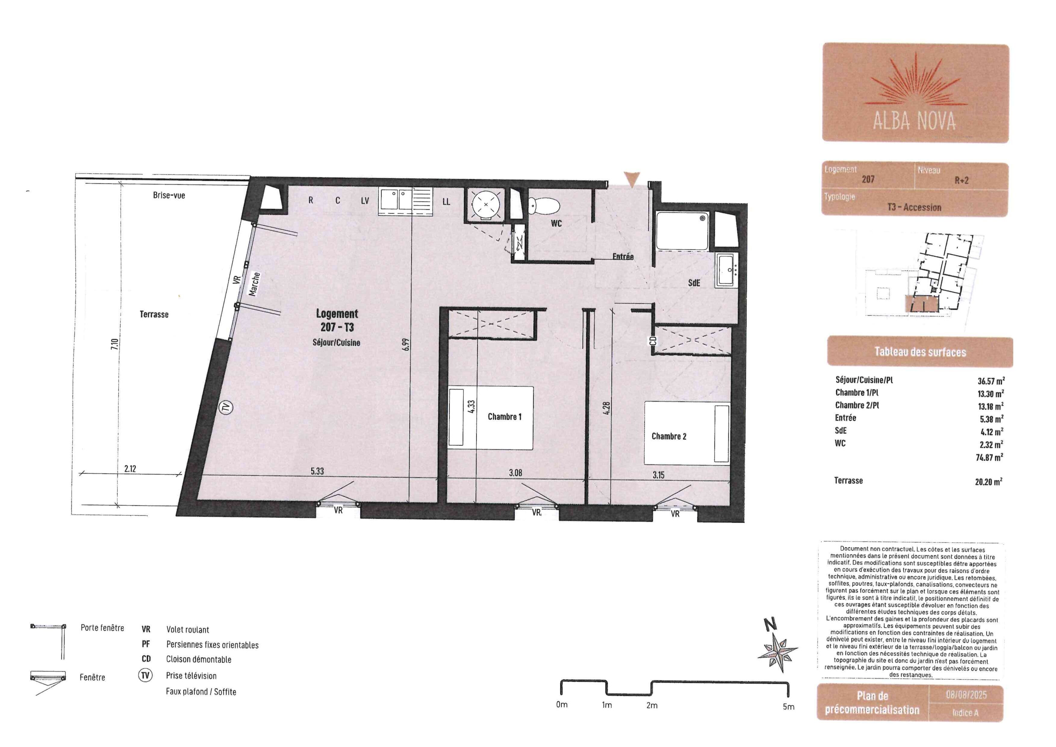Appartement  T3 à vendre Cers 34420