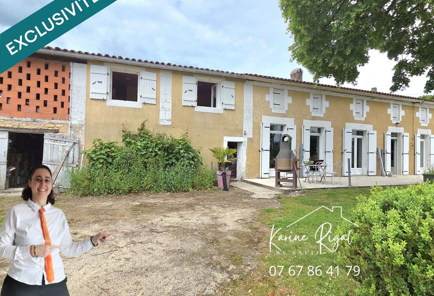 maison en pierre, 6 chambres, depandances, grand terrain — photo 1