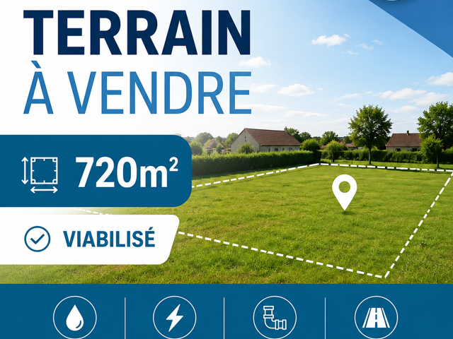 Vente Terrain à bâtir 720 m&sup2; — photo du bien