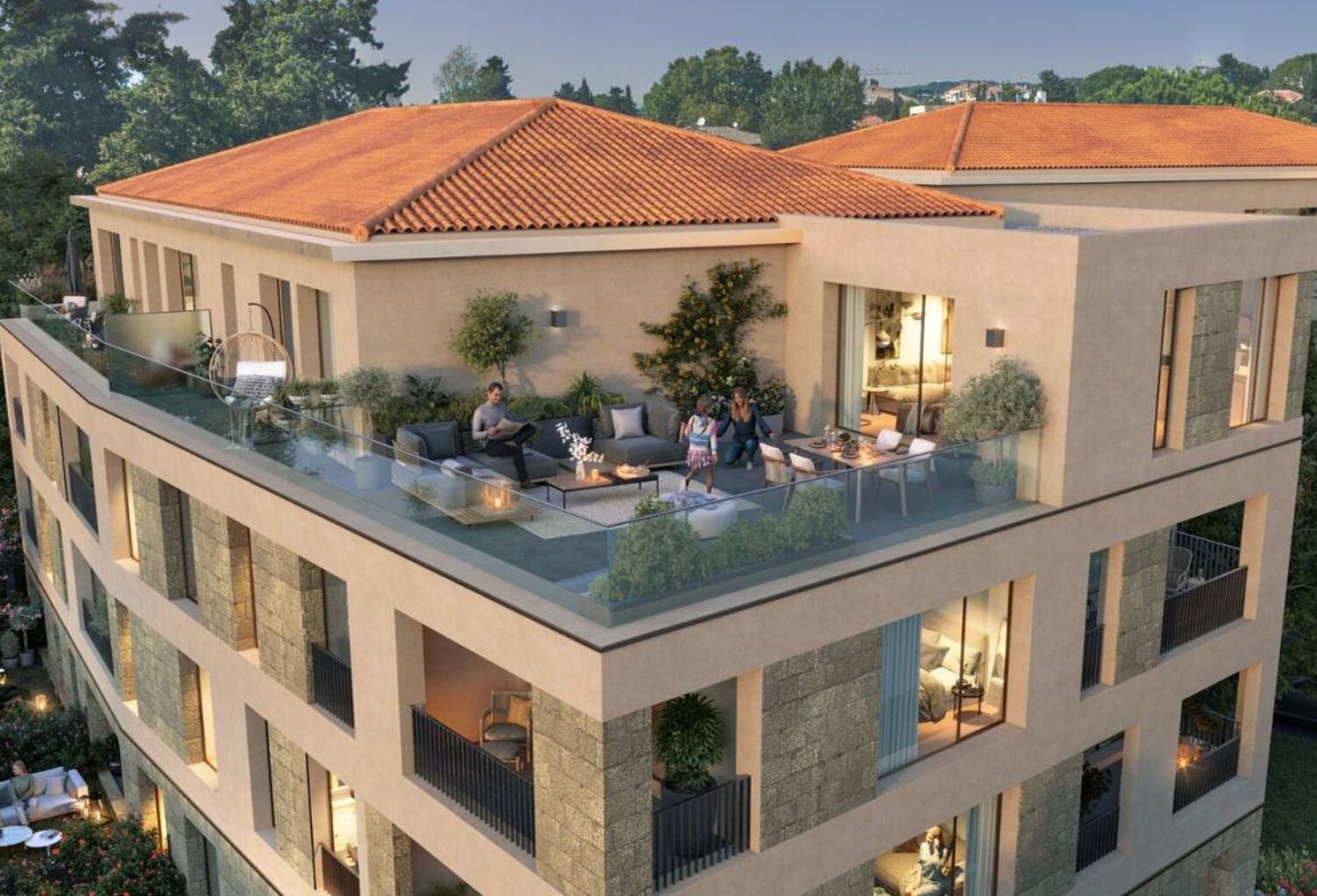 APPARTEMENT NEUF ET TRAVERSANT TYPE 3 72 M2 AVEC DOUBLE TERRASSE DANS RÉSIDENCE HAUT DE GAMME DANS LE CENTRE VILLE D'AIX-EN-PROVENCE — photo 1