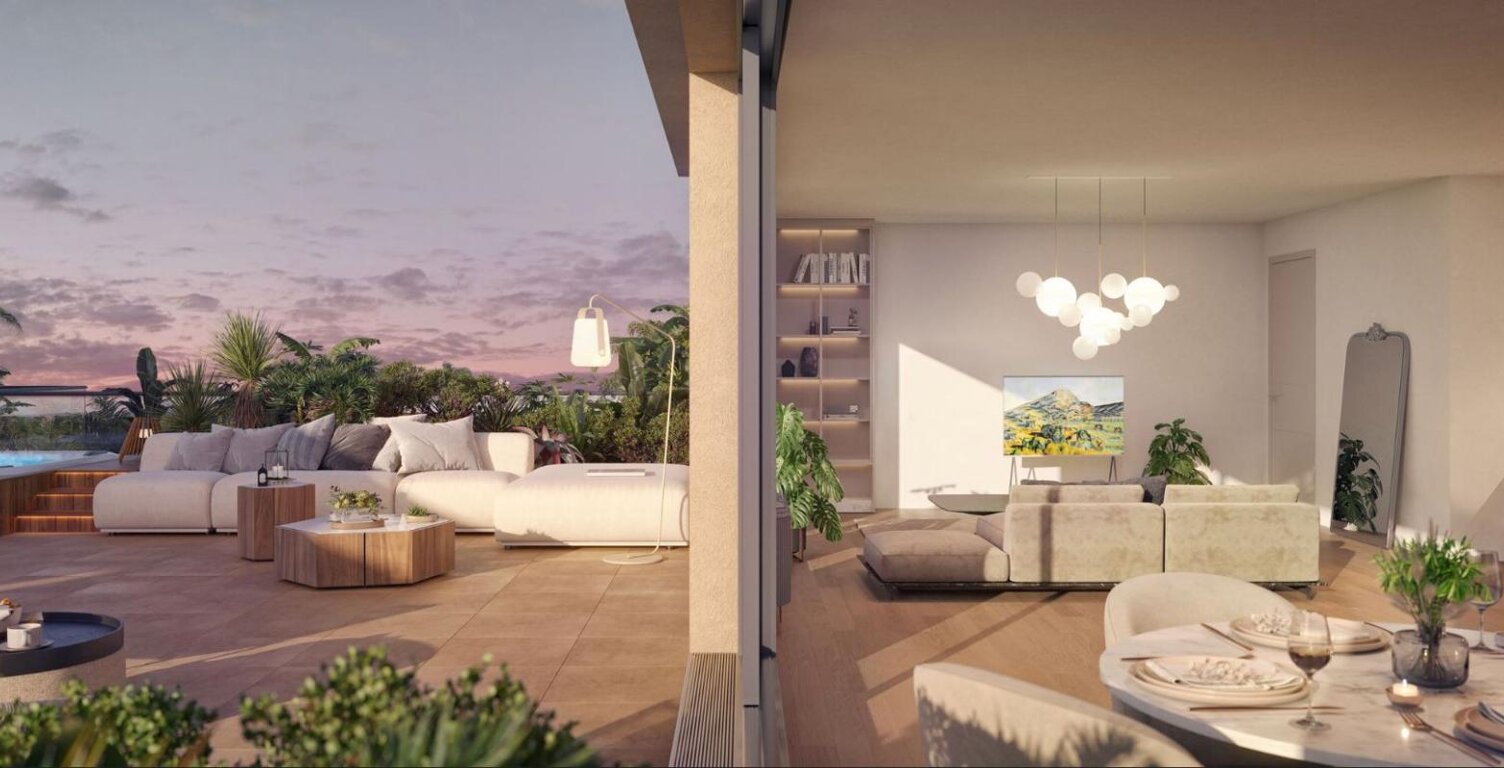 APPARTEMENT TYPE 5 115 M2 AVEC TOIT-TERRASSE PRIVATIF DE 110 M2, DOUBLE PARKING EN SOUS-SOL DANS PROGRAMME IMMOBILIER HAUT DE GAMME À AIX-EN-PROVENCE — photo 1