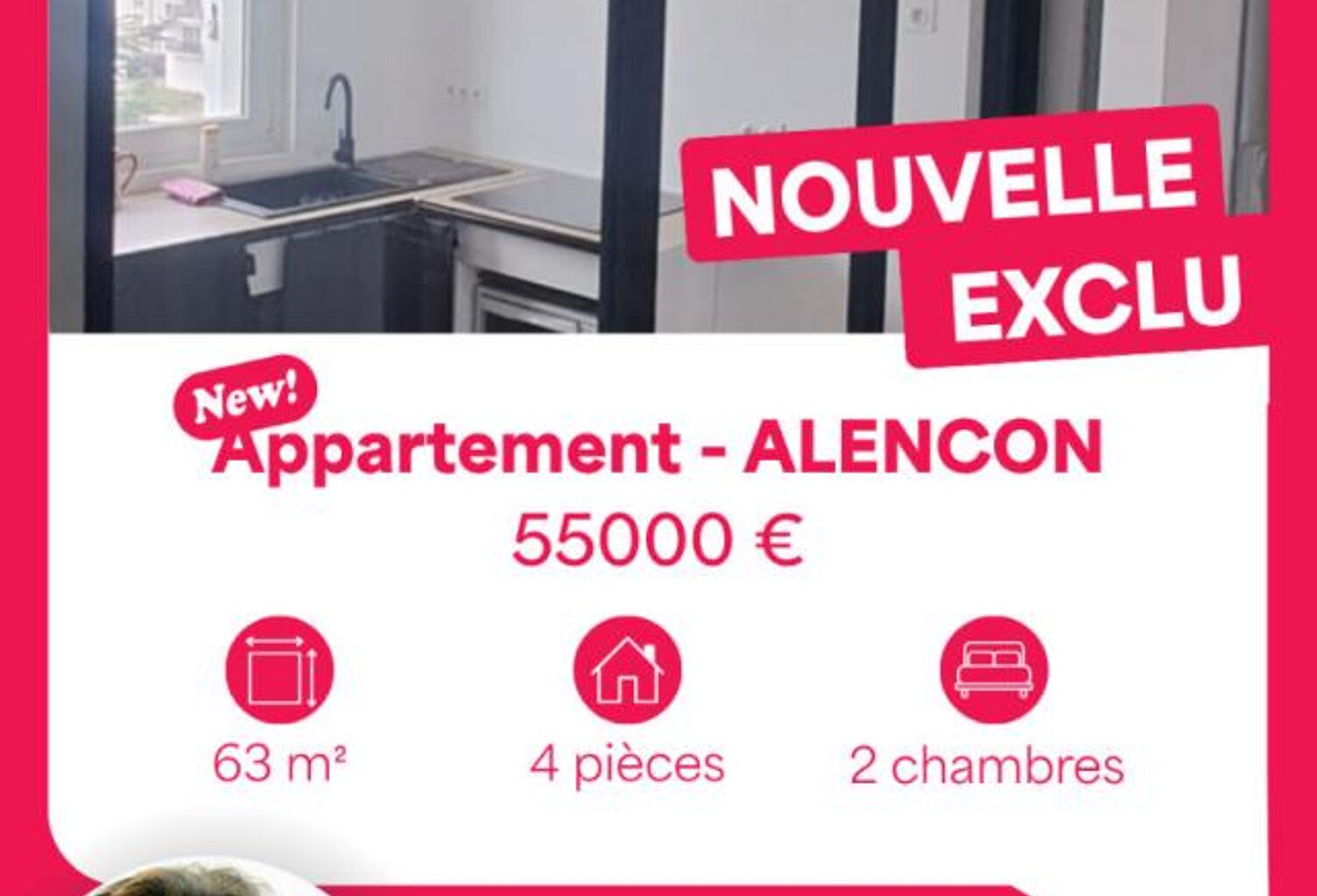 Appartement Alencon 4 pièce(s) 63.83 m2 — photo 1