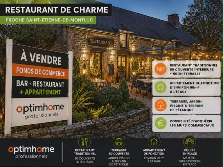 FONDS DE COMMERCE RESTAURANT TRADITIONNEL – CADRE DE CHARME – PROCHE SAINT-ÉTIENNE-DE-MONTLUC — photo 1