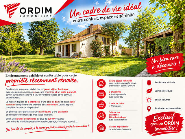 LINDRY - Charmante construction rénovée avec dépendance. — photo du bien