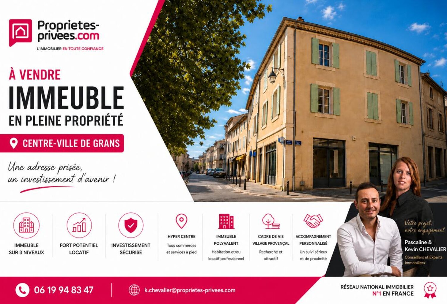 Pleine Propriété Immeuble Mixte Prêt à Exploiter  Grans Centre ville — photo 1