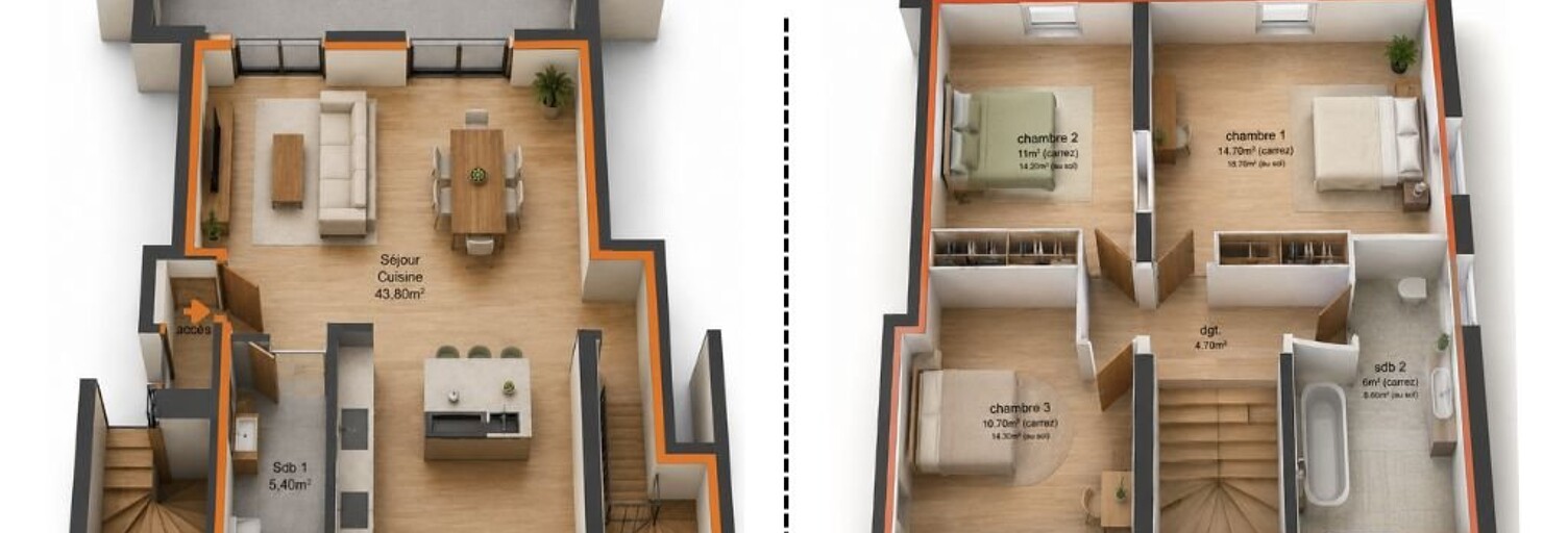 Appartement 4 Pièces 96 m² à vendre à Grésy-sur-Aix (73100)