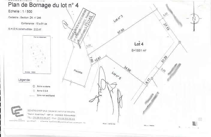 Vente Terrain à bâtir 1 551 m&sup2; — photo 2