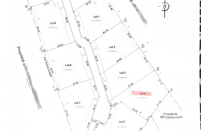Vente Terrain à bâtir 1 551 m&sup2; — photo 3