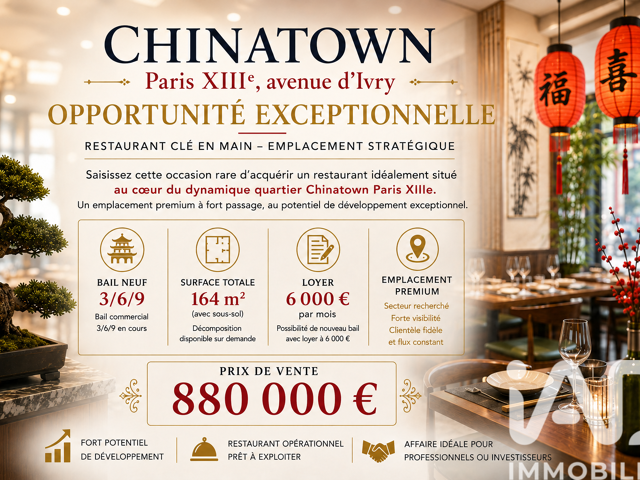 Vente Restaurant 160 m&sup2; — photo du bien