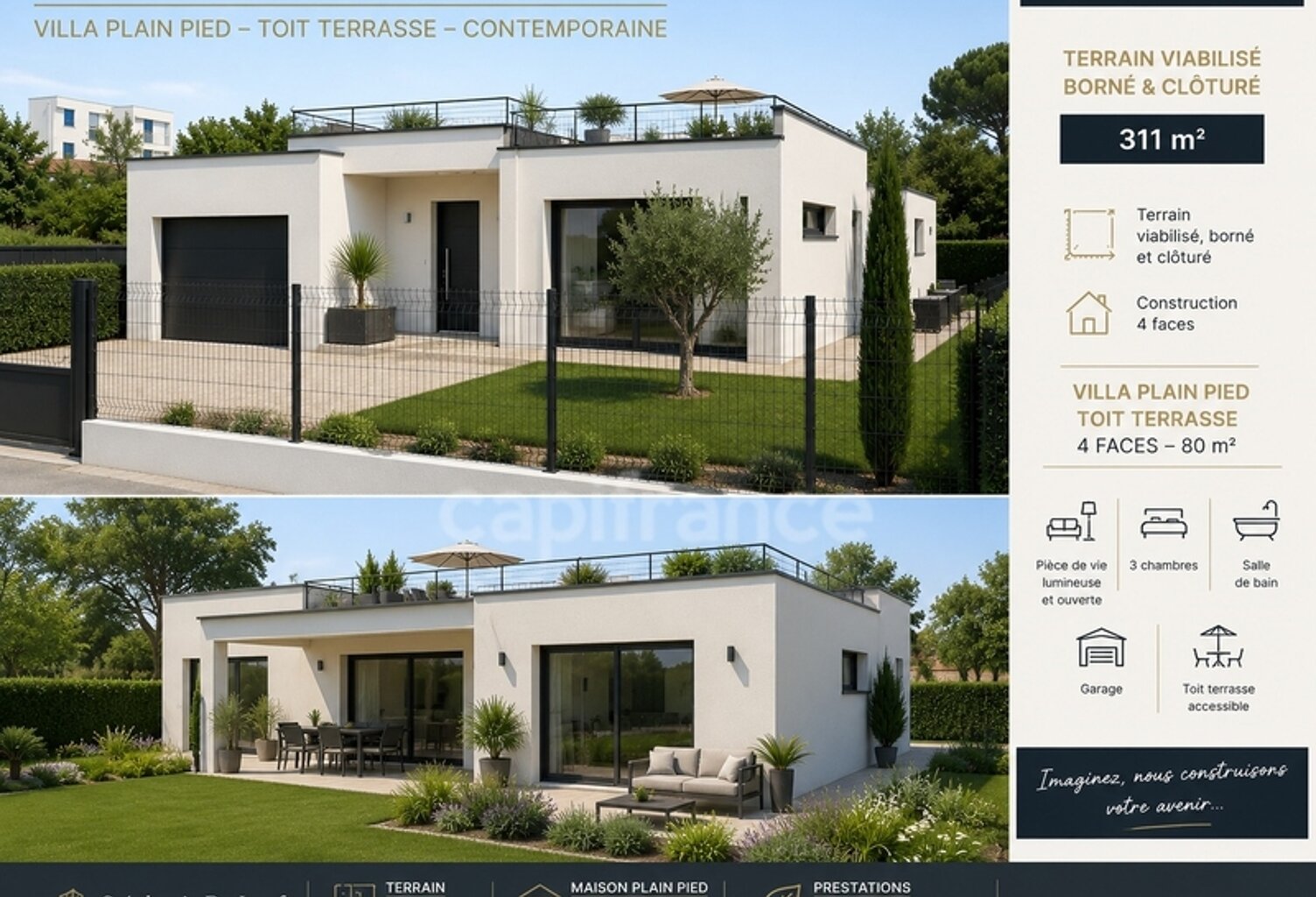 Terrain à vendre 311m2  SERIGNAN (34) — photo 1