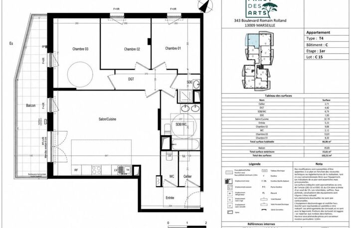 APPARTEMENT TYPE 4 87 M2 AVEC SPACIEUSE TERRASSE - DOUBLE PARKING PRIVATIF EN SOUS-SOL SÉCURISÉ DANS PROGRAMME NEUF HAUT DE GAMME !! — photo 2