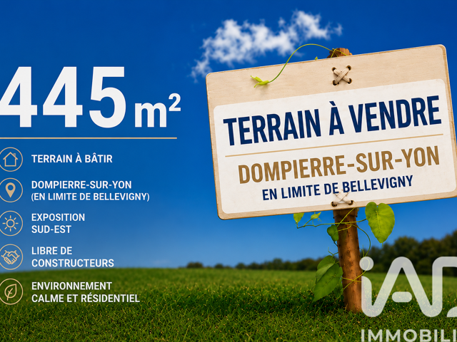 Vente Terrain à bâtir 445 m&sup2; — photo du bien