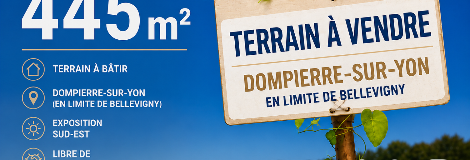 Terrain  445 m² à vendre à Dompierre-sur-Yon (85170)
