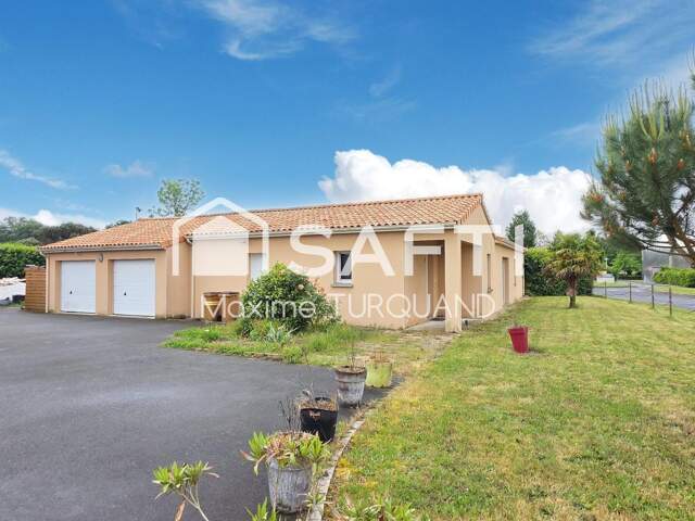 Pavillon plain-pied, 2007, 3 chambres, 1100m² de terrain + double garage. — photo du bien