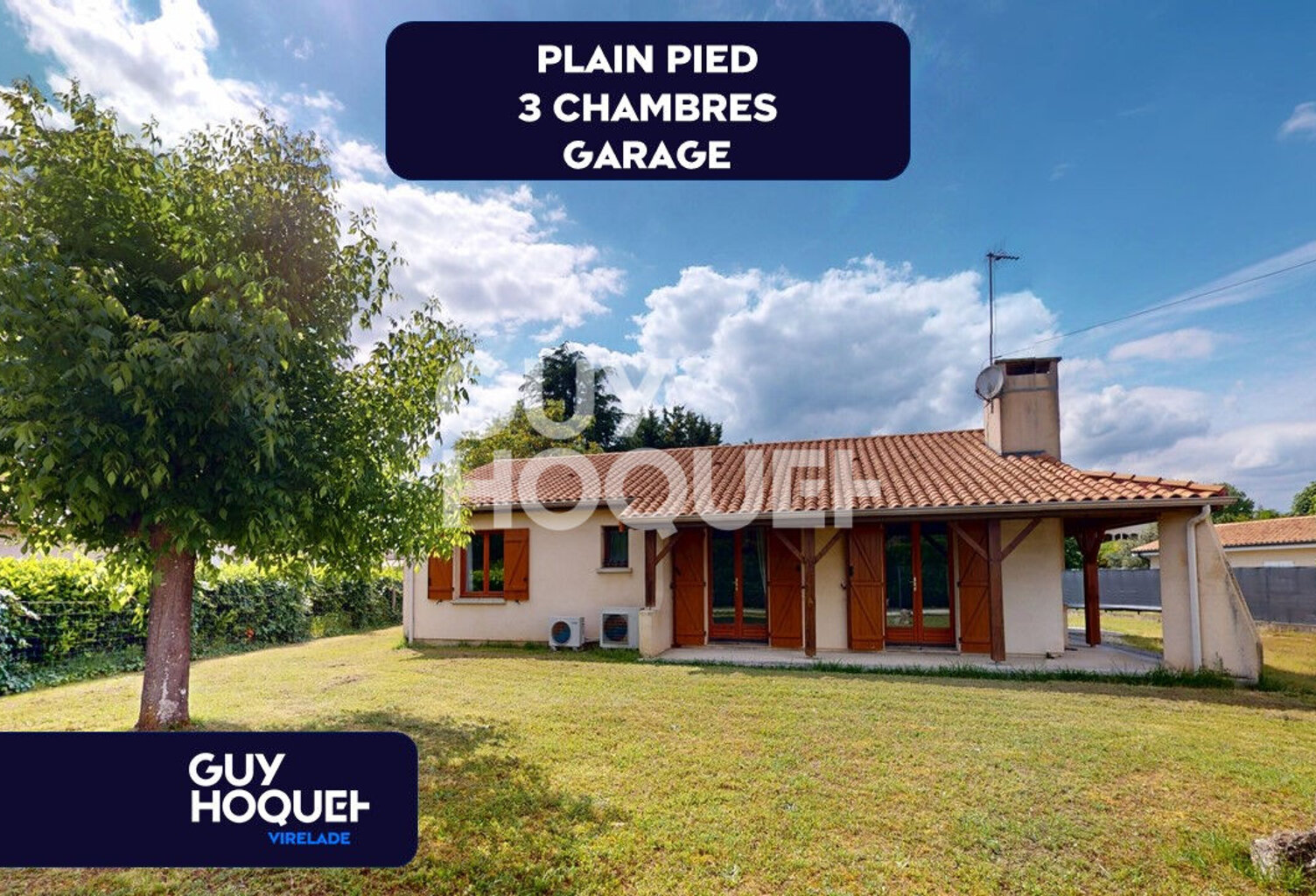 Maison de plain pied, 3 chambres, garage — photo 1