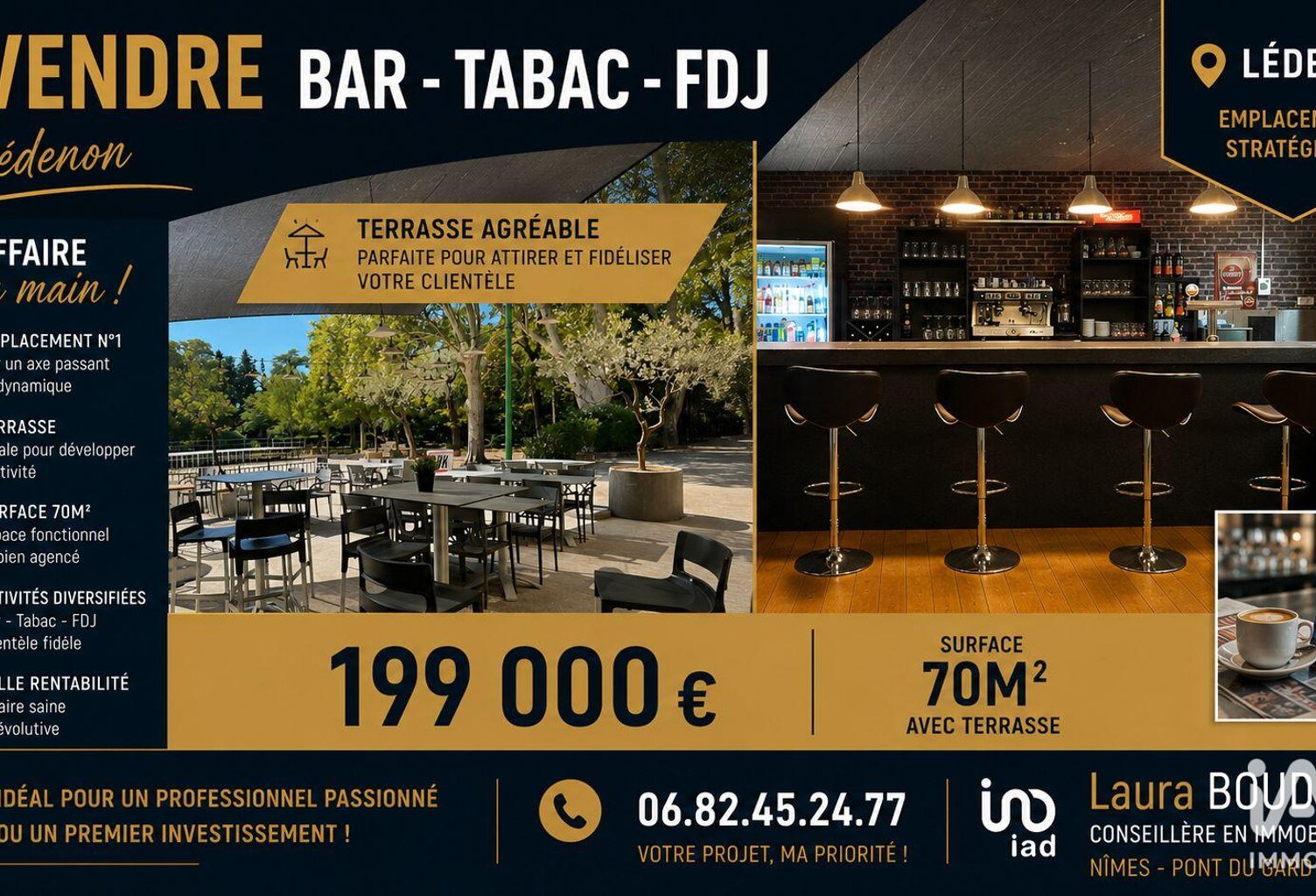 Vente Bar-tabac 70 m&sup2; — photo 1