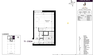 Appartement 1 Pièce 28 m² à louer à Bordeaux (33100)
