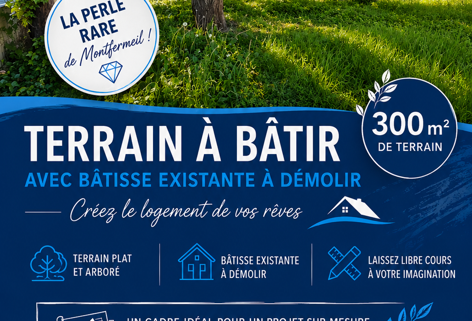 Vente Terrain à bâtir 300 m&sup2; — photo 1