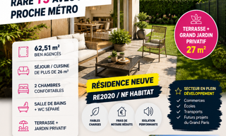 Appartement 1 Pièce 62 m² à vendre à La Courneuve (93120)