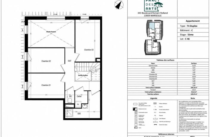 MAGNIFIQUE APPARTEMENT T4 NEUF DE 106 EN DUPLEX - DERNIER ÉTAGE - AVEC SPACIEUSE TERRASSE À VENDRE DANS PROGRAMME IMMOBILIER HAUT DE GAMME — photo 2