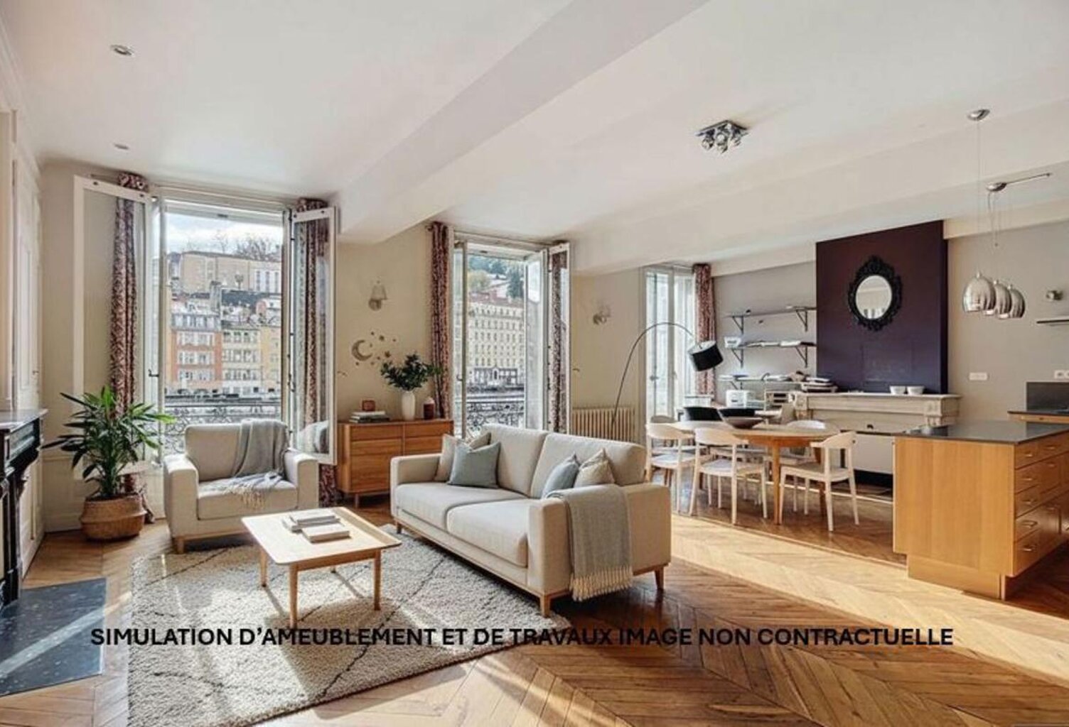Vue Saône et Fourvière,  appartement 112 m²  Quai St-Vincent — photo 1