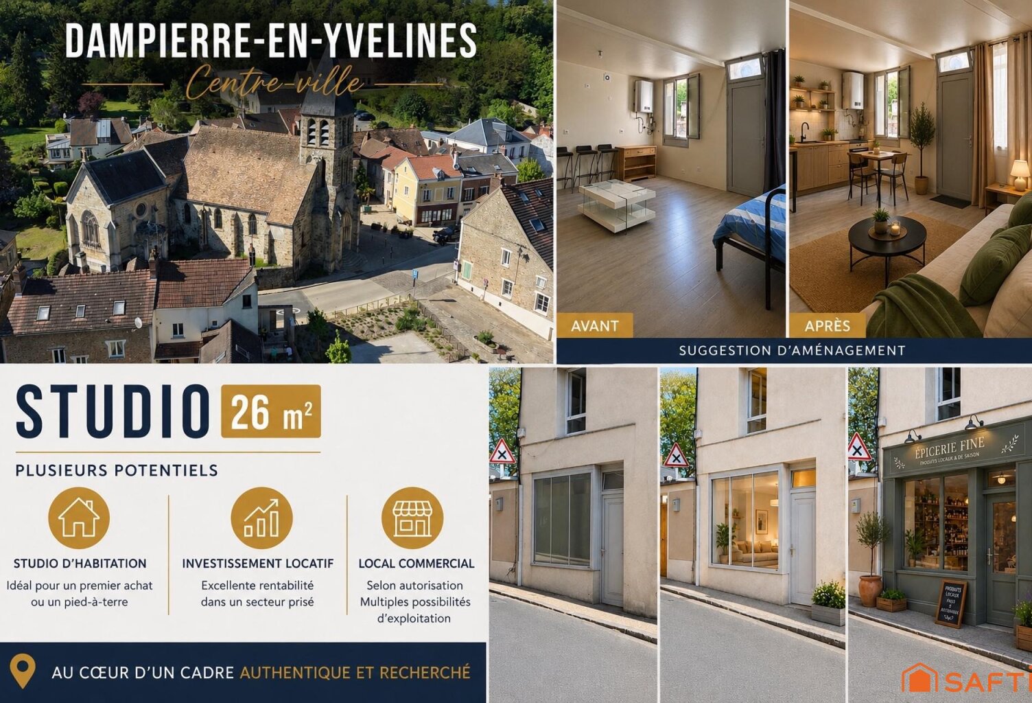 Studio 26 m² centre-ville Dampierre-en-Yvelines — photo 1