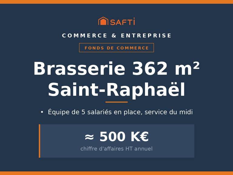 Brasserie 362 m², Saint-Raphaël, CA 500 K€ — photo 1
